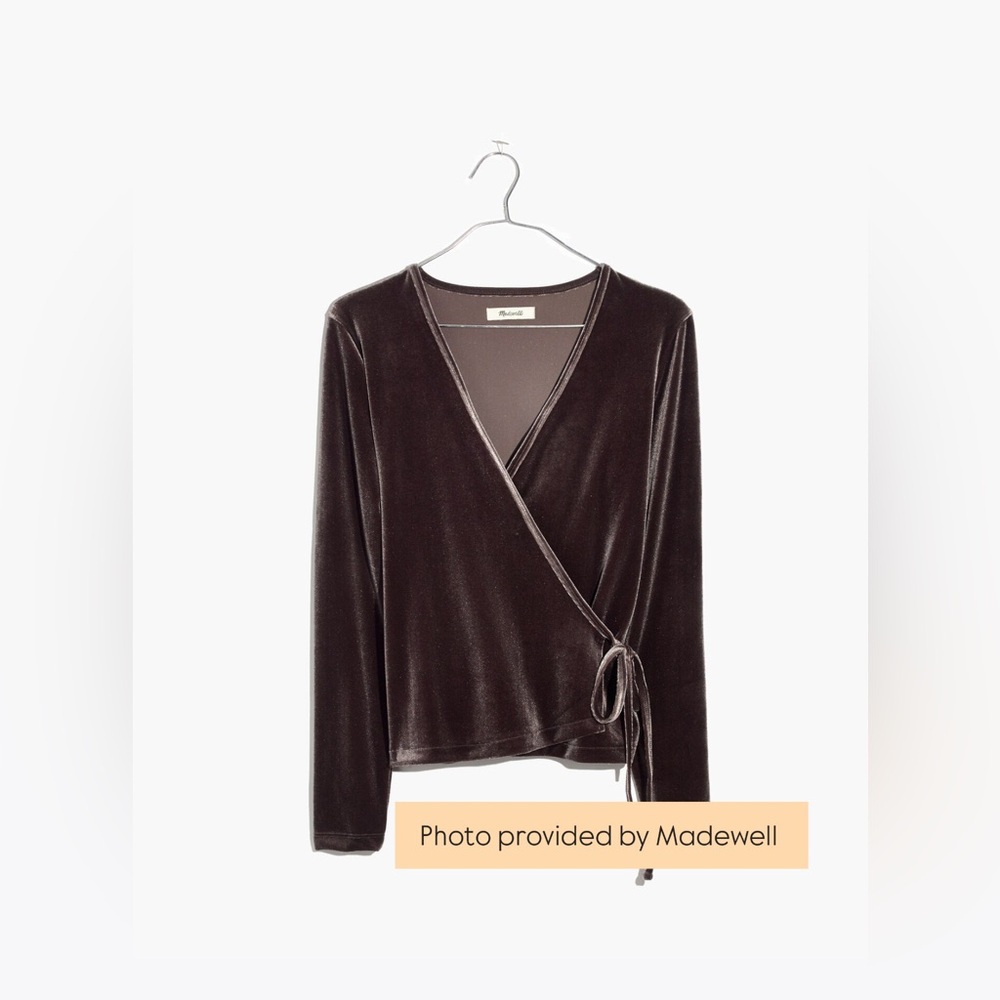 Madewell Velvet Ballet Wrap Top